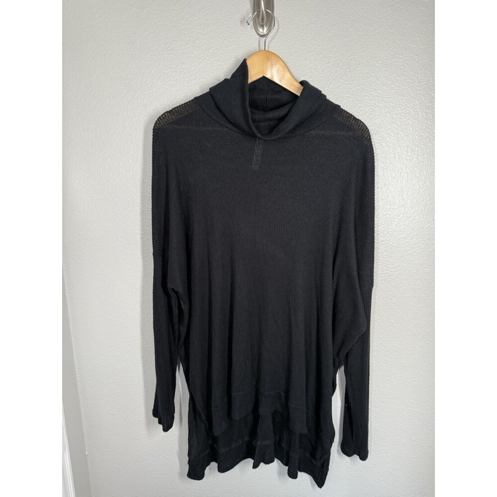 Vanilla‎ Bay Women's Black Oversized Turtleneck Tunic Sweater Size M Fits L/XL